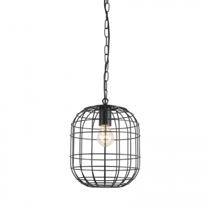 ILIADA ΚΡΕΜΑΣΤΟ ΦΩΤΙΣΤΙΚΟ 1ΦΩΤΟ ΜΕΤΑΛΛΟ ΜΑΥΡΟ D24xH100cm