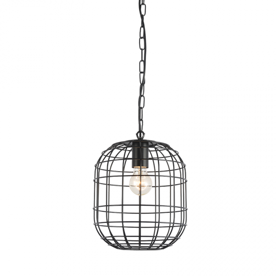 ILIADA ΚΡΕΜΑΣΤΟ ΦΩΤΙΣΤΙΚΟ 1ΦΩΤΟ ΜΕΤΑΛΛΟ ΜΑΥΡΟ D24xH100cm