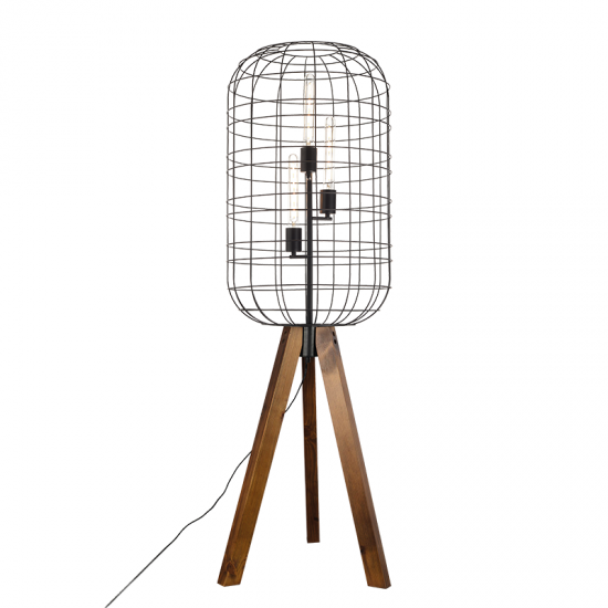 ILIADA ΕΠΙΔΑΠΕΔΙΟ ΦΩΤΙΣΤΙΚΟ 3ΦΩΤΟ ΜΕΤΑΛΛΟ ΜΑΥΡΟ D50xH140CM