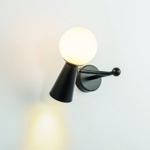 MILOS 2ΦΩΤΗ ΑΠΛΙΚΑ ΜΕΤΑΛΛΟ ΜΑΥΡΟ 22x20x17CM