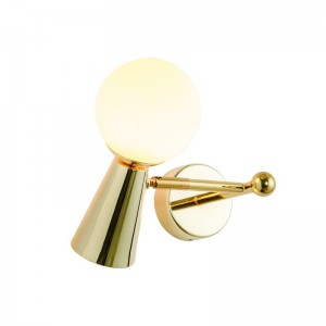 MILOS 2ΦΩΤΗ ΑΠΛΙΚΑ ΜΕΤΑΛΛΟ ΧΡΥΣΟ 22x20x17CM