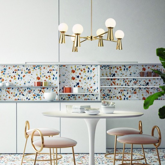 MILOS ΚΡΕΜΑΣΤΟ 12ΦΩΤΟ ΦΩΤΙΣΤΙΚΟ ΜΕΤΑΛΛΟ ΧΡΥΣΟ Φ72x120CM