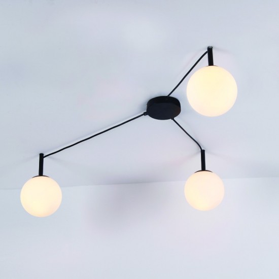 ALMPA ΦΩΤΙΣΤΙΚΟ ΟΡΟΦΗΣ 3ΦΩΤΟ ΜΕΤΑΛΛΙΚΟ ΜΑΥΡΟ 78Χ72Χ32CM