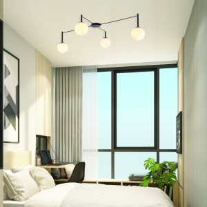 ALMPA ΦΩΤΙΣΤΙΚΟ ΟΡΟΦΗΣ 4ΦΩΤΟ ΜΕΤΑΛΛΙΚΟ ΜΑΥΡΟ 150Χ75Χ32CM