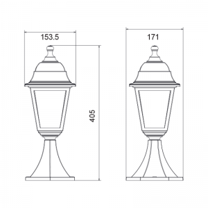 4S PLASTIC FLOOR GARDEN WHITE LUMINAIRE 40,5CM E27 IP44