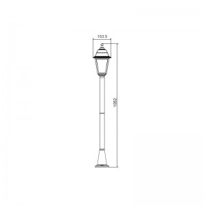 4S PLASTIC FLOOR GARDEN RUST LUMINAIRE 100CM E27 IP44