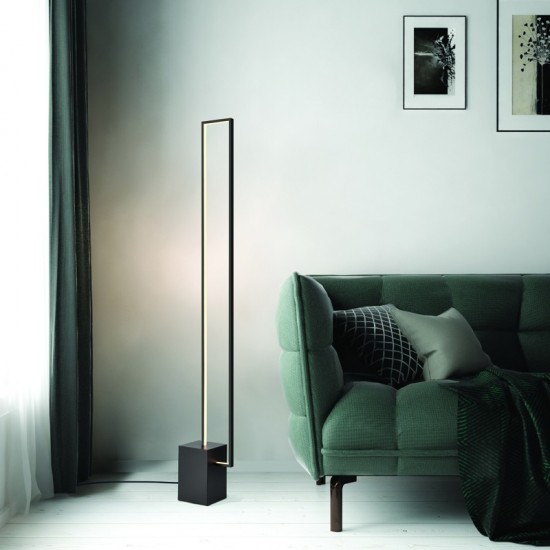 ILIANA ΕΠΙΔΑΠΕΔΙΟ ΦΩΤΙΣΤΙΚΟ LED ΜΕΤΑΛΛΟ ΜΑΥΡΟ 20,5x14xH150CM