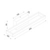 ILIANA ΑΠΛΙΚΑ LED ΜΕΤΑΛΛΟ ΜΑΥΡΟ 40x12x8CM