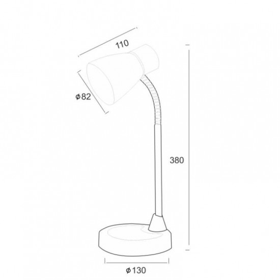 ΠΟΡΤΑΤΙΦ ΜΑΥΡΟ E14 1X40W H37CM