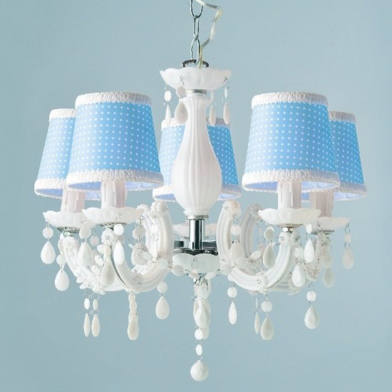 ΚΡΕΜΑΣΤΟ Φ/Σ 5ΧΕ14 ΛΕΥΚΟ ΑΚΡΥΛΙΚΟ-ΜΠΛΕ ΑΜΠΑΖΟΥΡ Φ46CM