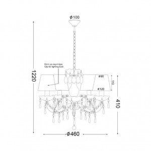 ΚΡΕΜΑΣΤΟ ΑΚΡΥΛΙΚΟ ΛΕΥΚΟ 5ΧΕ14 ΑΜΠΑΖΟΥΡ ΡΟΖ Φ46cm