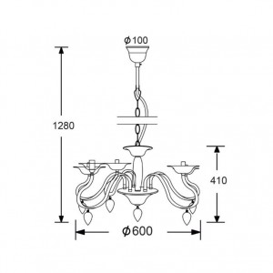 ΚΡΕΜΑΣΤΟ ΑΚΡΥΛΙΚΟ ΛΕΥΚΟ 5ΧΕ14 53xH43cm 