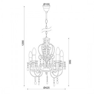 ΚΡΕΜΑΣΤΟ Φ/Σ 5ΧΕ14 ΜΕΤΑΛΛΙΚΟ ΠΑΤΙΝΑ+ΑΚΡΥΛΙΚΟ Φ44ΧΗ125CM 