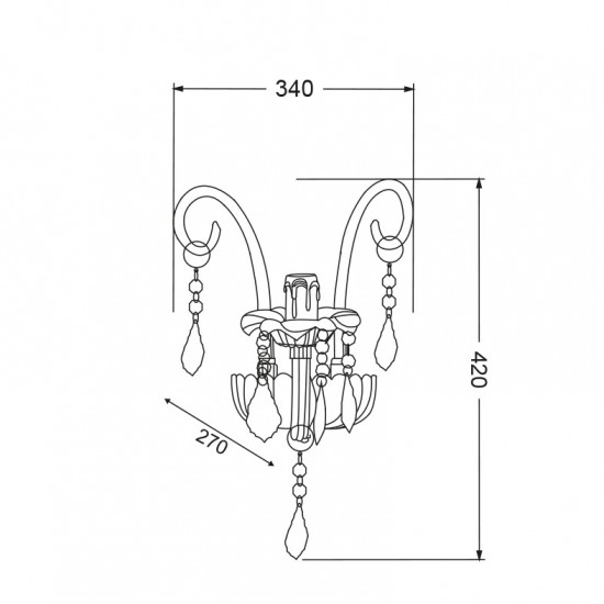 ΕΠΙΤΟΙΧΙΟ Φ/Σ 1ΧΕ14 ΔΙΑΦΑΝΟ ΑΚΡΥΛΙΚΟ 34Χ27Χ42CM