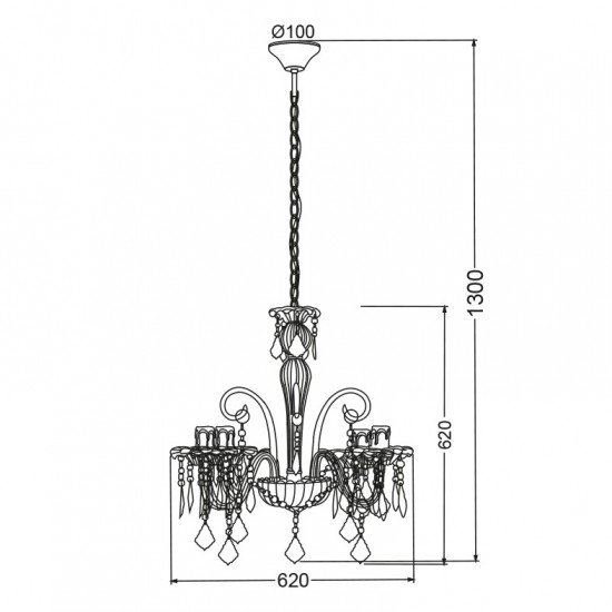 ΚΡΕΜΑΣΤΟ Φ/Σ 4ΧΕ14 ΔΙΑΦΑΝΟ ΑΚΡΥΛΙΚΟ Φ62XH130CM