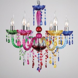 ΚΡΕΜΑΣΤΟ ΠΟΛΥΧΡΩΜΟ ΑΚΡΥΛΙΚΟ 6X40W E14