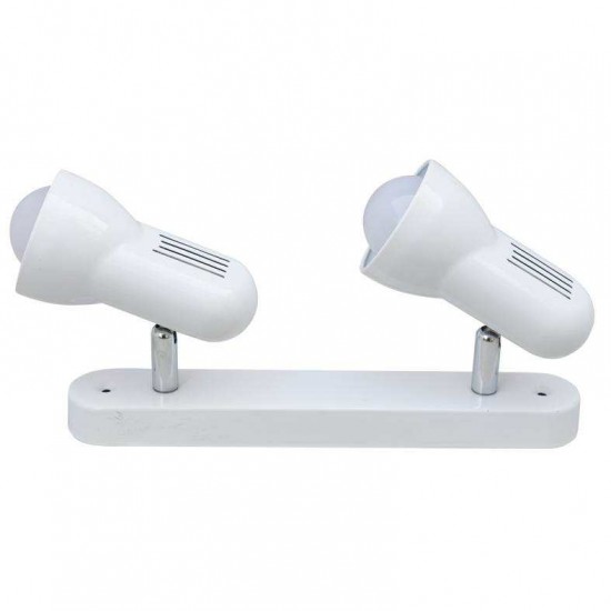 ΡΑΓΑ ΜΕ 2 ΣΠΟΤ ΚΙΝΗΤΑ R63 E27 ΛΕΥΚΑ