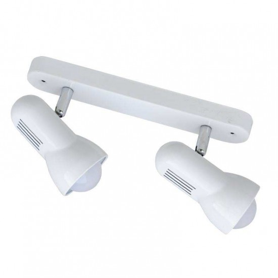 ΡΑΓΑ ΜΕ 2 ΣΠΟΤ ΚΙΝΗΤΑ R63 E27 ΛΕΥΚΑ