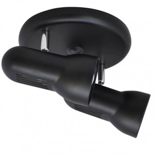 ΡΟΖΕΤΑ ΜΕ 2 ΣΠΟΤ ΚΙΝΗΤΑ R63 E27 ΜΑΥΡΑ