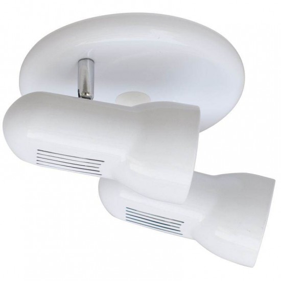 ΡΟΖΕΤΑ ΜΕ 2 ΣΠΟΤ ΚΙΝΗΤΑ R63 E27 ΛΕΥΚΑ