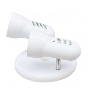 ΡΟΖΕΤΑ ΜΕ 2 ΣΠΟΤ ΚΙΝΗΤΑ R63 E27 ΛΕΥΚΑ