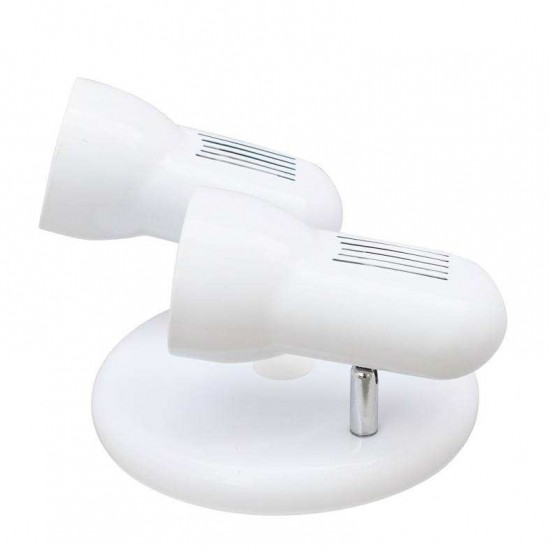 ΡΟΖΕΤΑ ΜΕ 2 ΣΠΟΤ ΚΙΝΗΤΑ R63 E27 ΛΕΥΚΑ