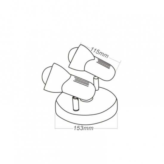 ΡΟΖΕΤΑ ΜΕ 2 ΣΠΟΤ ΚΙΝΗΤΑ R63 E27 ΝΙΚΕΛ ΜΑΤ