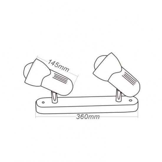 ΡΑΓΑ ΜΕ 2 ΣΠΟΤ ΚΙΝΗΤΑ R63 E27 ΛΕΥΚΑ