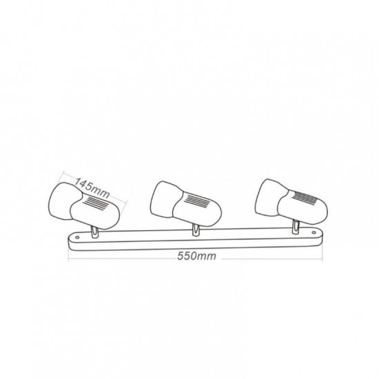 ΡΑΓΑ ΜΕ 3 ΣΠΟΤ ΚΙΝΗΤΑ R63 E27 ΝΙΚΕΛ ΜΑΤ