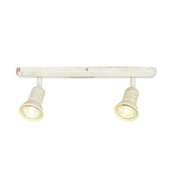 ΕΠΙΤΟΙΧΟ Φ/Σ 2ΧGU10 ΑΝΤΙΚΕ ΛΕΥΚΟ ΜΕΤΑΛΛΙΚΟ 36X6,2X14CM