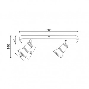ΕΠΙΤΟΙΧΟ Φ/Σ 2ΧGU10 ΜΠΡΟΝΖΕ ΜΕΤΑΛΛΙΚΟ 3X6,2X14CM