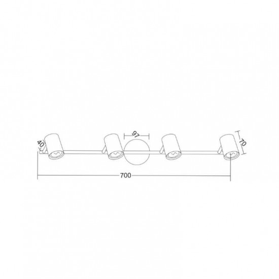 ΣΠΟΤ IIII ΛΕΥΚΟ ΜΑΤ 4ΧGU10