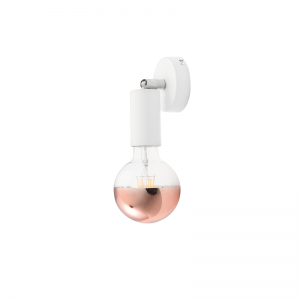 KARMA ΕΠΙΤΟΙΧΙΟ ΦΩΤΙΣΤΙΚΟ 1ΦΩΤΟ ΜΕΤΑΛΛΙΚΟ ΛΕΥΚΟ 8X8X14CM