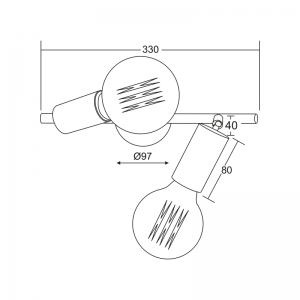 KARMA ΕΠΙΤΟΙΧΙΟ ΦΩΤΙΣΤΙΚΟ 2ΦΩΤΟ ΜΕΤΑΛΛΙΚΟ ΜΑΥΡΟ 3,3X9,7X17CM