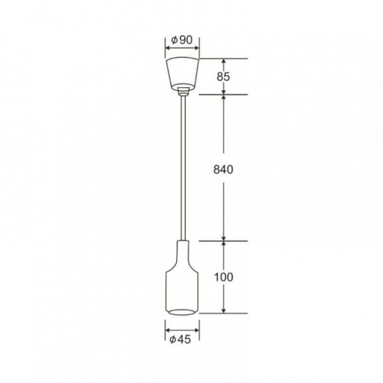 CARLISLE ΚΡΕΜΑΣΤΟ ΦΩΤΙΣΤΙΚΟ 1ΦΩΤΟ ΣΙΛΙΚΟΝΗ ΚΙΤΡΙΝΟ 1Μ
