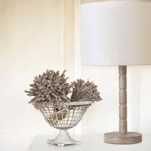 ΕΠΙΤΡΑΠΕΖΙΟ Φ/Σ 1ΧΕ27 ΞΥΛΟ +ΛΕΥΚΟ ΑΜΠΑΖΟΥΡ Φ30ΧΗ45CM