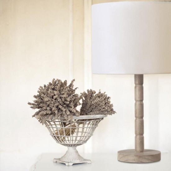 ΕΠΙΤΡΑΠΕΖΙΟ Φ/Σ 1ΧΕ27 ΞΥΛΟ +ΛΕΥΚΟ ΑΜΠΑΖΟΥΡ Φ30ΧΗ45CM