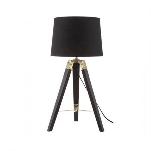 ΕΠΙΤΡΑΠΕΖΙΟ Φ/Σ 1ΧΕ27 ΞΥΛΟ+ΜΑΥΡΟ ΑΜΠΑΖΟΥΡ+ΟΡΕΙΧΑΛΚΟ ΜΕΤΑΛΛΟ Φ30XH65CM