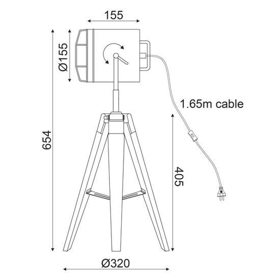 ΕΠΙΤΡΑΠΕΖΙΟ Φ/Σ 1ΧΕ27 ΞΥΛΟ+ΧΡΩΜΙΟ ΜΕΤΑΛΛΟ 27Χ30ΧΗ66CM