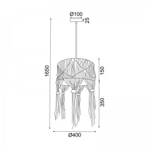 ILION ΚΡΕΜΑΣΤΟ ΜΟΝΟΦΩΤΟ ΦΩΤΙΣΤΙΚΟ ΚΛΩΣΤΗ ΛΕΥΚΗ D40xH165CM