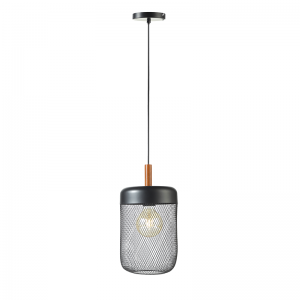 PIRATE ΚΡΕΜΑΣΤΟ ΦΩΤΙΣΤΙΚΟ 1ΦΩΤΟ ΜΕΤΑΛΛΟ ΜΑΥΡΟ D20xH154cm