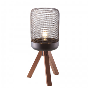 PIRATE ΕΠΙΤΡΑΠΕΖΙΟ ΦΩΤΙΣΤΙΚΟ 1ΦΩΤΟ ΜΕΤΑΛΛΟ ΜΑΥΡΟ D26xH52CM