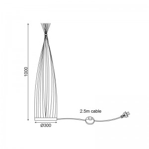 ΕΠΙΔΑΠΕΔΙΟ Φ/Σ 1ΧΕ27 BAMBOO D30XH100CM