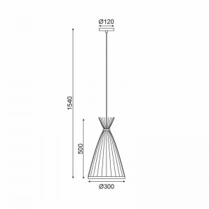 ΚΡΕΜΑΣΤΟ Φ/Σ 1ΧΕ27 BAMBOO D30XH154CM