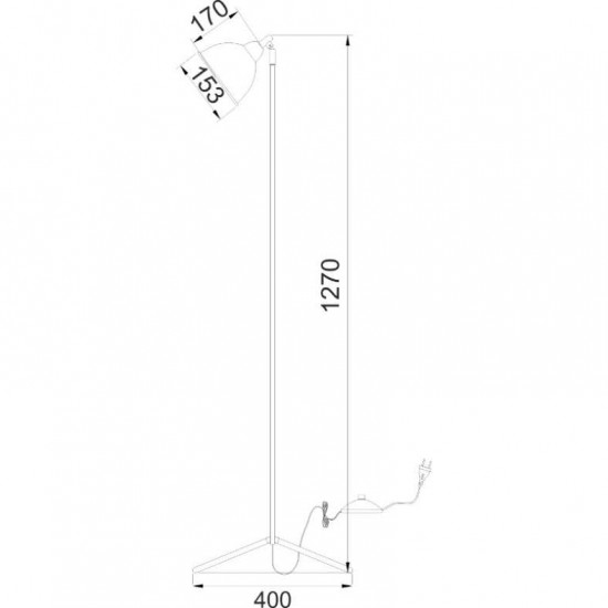 Φωτιστικό Δαπέδου 1Φωτο Μεταλλικό Ασημί 12x40x127cm