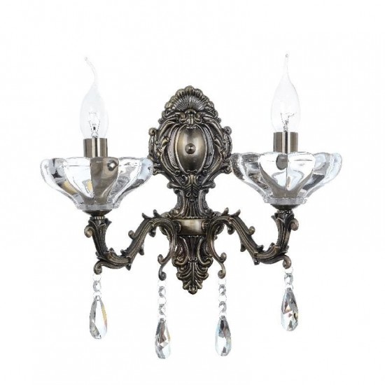 ΕΠΙΤΟΙΧΙΟ Φ/Σ 2ΧΕ14 ΜΕΤΑΛΛΙΚΟ ΜΠΡΟΝΖΕ+ΚΡΥΣΤΑΛΛΟ 35Χ35Χ25CM