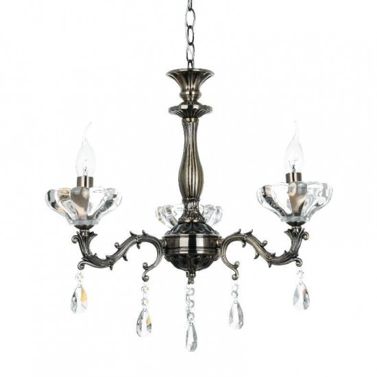 ΚΡΕΜΑΣΤΟ Φ/Σ 3ΧΕ14 ΜΕΤΑΛΛΙΚΟ ΜΠΡΟΝΖΕ+ΚΡΥΣΤΑΛΛΟ Φ54ΧΗ130CM