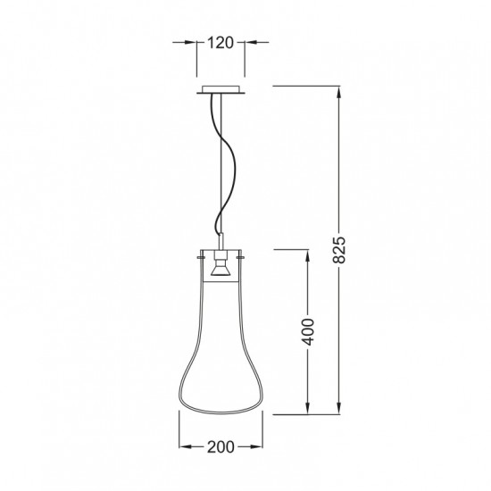 ΚΡΕΜΑΣΤΟ Φ/Σ 1ΧGU10 ΜΕΤΑΛΛΙΚΟ ΑΠΟΧΡΩΣΗ ΞΥΛΟΥ+ΓΥΑΛΙ Φ20ΧΗ82,5CM
