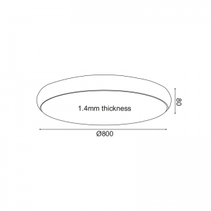 OLIVE ΦΩΤΙΣΤΙΚΟ ΟΡΟΦΗΣ LED ΜΕΤΑΛΛΟ ΛΕΥΚΟ D80xH8CM