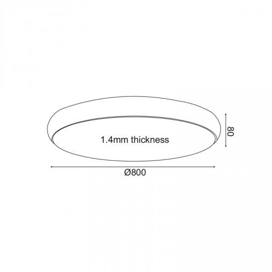 OLIVE ΦΩΤΙΣΤΙΚΟ ΟΡΟΦΗΣ LED ΜΕΤΑΛΛΟ ΛΕΥΚΟ D80xH8CM